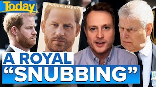 Prince Harry, Andrew ‘snubbed’ from royal duties | Today Show Australia