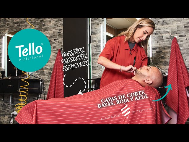 Vídeo relacionado con TRU BARBER Capa de Peluqueria XXL, Con Cuello de Silicona, 100% Poliéster, Capa de Peso Ligero y Resistente al Agua, Capa de Salón Profesional con Cierre a Presión Para Corte de Pelo.