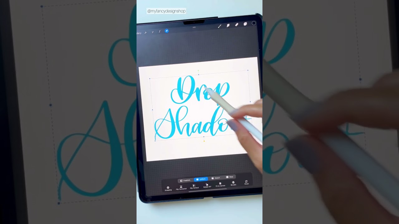 Procreate Tutorial: How to Create a Drop Shadow #shorts #procreatetutorial #procreatetips