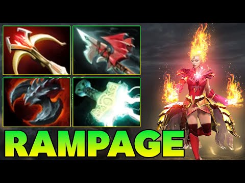 Rampage 25 Kills Lina Dota 2 !! Lina Dota 2 Carry Safe Lane Build Pro Gameplay Guide 7.39 7.40