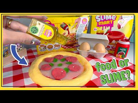 ASMR 🍕🍓 REALISTIC SLIME FOOD! | Zuru Slime Mart Pizza & Strawberry Cheesecake ✨ | No Talking