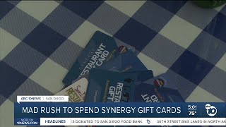 Synergy cardholders rush to spend their gift card balances after bankruptcy