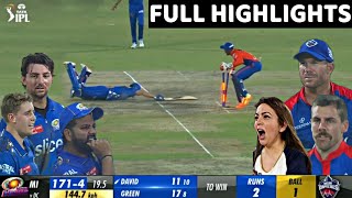 Mumbai Indians vs Delhi Capitals Full Highlights, MI VS DC FULL HIGHLIGHTS, MI vs DC Last Over