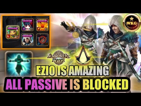 IGNORE ALL PASSIVE BY EZIO IN RTA SUMMONERS WAR