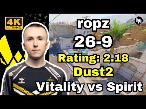 ropz (26-9) Vitality vs Spirit (Dust2) | IEM Katowice Grand Finals 2025 | CS2 POV/DEMO