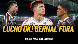 FLUMINENSE TEM ALÍVIO COM LUCHO! BERNAL LESIONADO E CANO FORA DO CLÁSSICO CONTRA O VASCO