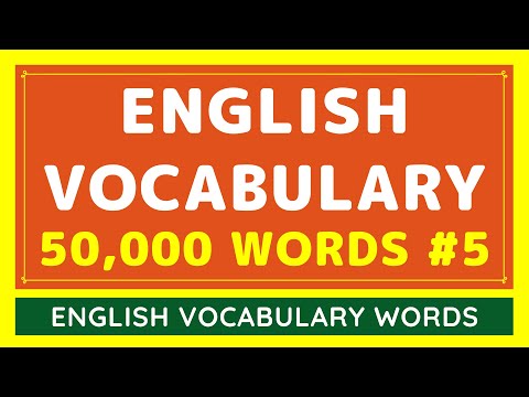 50,000 Daily Use - English Vocabulary Words List #5