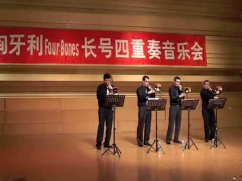 Four Bones Trombone Quartet - Johann Sebastian Bach - Badinerie