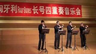Four Bones Trombone Quartet - Johann Sebastian Bach - Badinerie