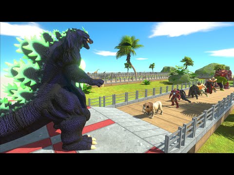SUPER GODZILLA OASIS DEATH RUN - Animal Revolt Battle Simulator