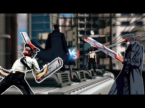 CHAINSAWMAN VS SWORD MAN | FULL FIGHT JAPANESE |CHAINSAWMAN DEFEATING SWORD MAN | ENGLISH SUB