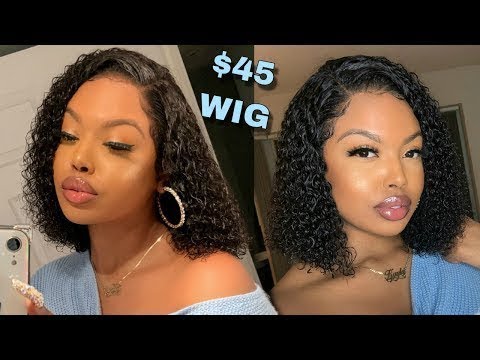 Clearance Sale!BOB 13x6 Lace Front Wig Deep Curly Brazilian Virgin Hair 10inch