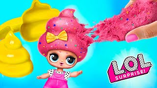 New LOL Surprise! Making Squish Sand Magic Hair! 30 LOL DIYs