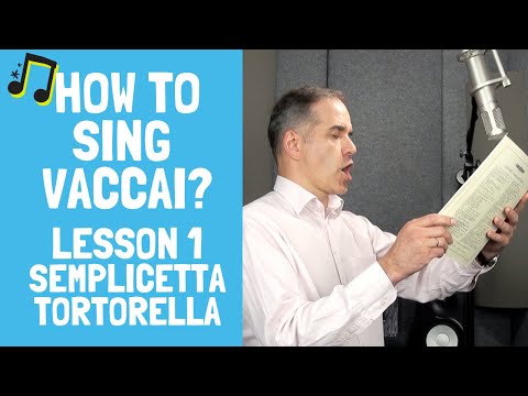 Come imparare e cantare Vaccai -Semplicetta Tortorella, voce bassa