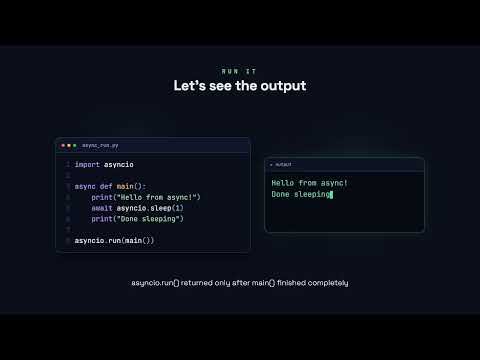 Running Async Code Asyncio Run Python For Beginners