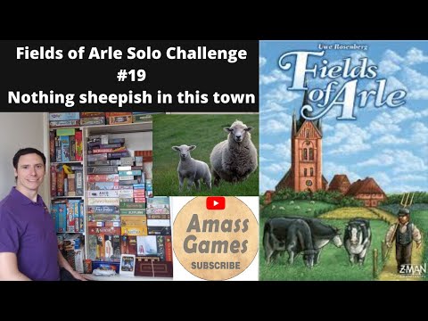 Fields of Arle board game - solo challenge # 19 - Nothing sheepish in the town * Amass Games *