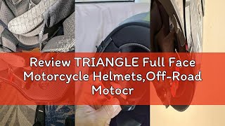 Review TRIANGLE Full Face Motorcycle Helmets,Off-Road Motocross Helmet for Men &amp; Women,Dual Visor wi