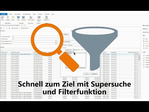 Schnell zum Ziel mit Supersuche und Filterfunktion - Warenwirtschaft easyfilius