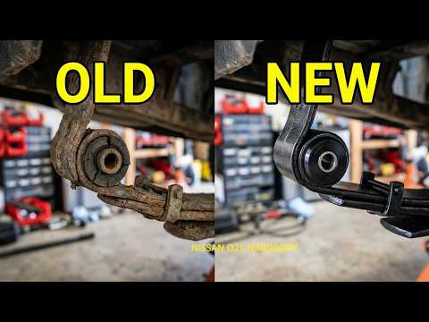 Leaf Spring Bushing Replacement Nissan D21 Hardbody Pickup.  The Easy Way #nissanhardbody
