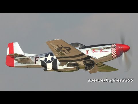 18 P-51 Mustangs! (Takeoffs) EAA AirVenture Oshkosh