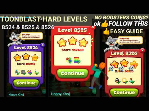 toon blast LEVELS 8524|8525|8526 👍EASILY✨🏃🦖