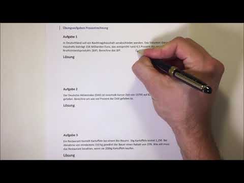 5 Beispiele Textaufgaben zur Prozentrechnung