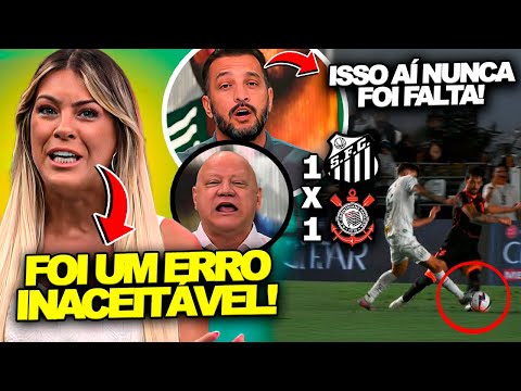 DEBATE JOGO ABERTO! SANTOS 1X1 CORINTHIANS E ERRO DA ARBITRAGEM GEROU DISCUSSÃO AO VIVO!