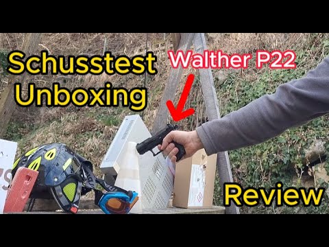 Walther P22 Schreckschusspistole 9mm PAK (Unboxing, Schusstest und Review)