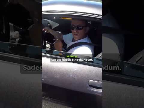 Mustang'ın aynasının kırıldığını sandı...😬