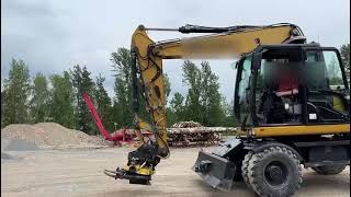 Caterpillar M313D with tipping wagon and attachments (VIDEO) wheel excavator for sale - Image 4 | Machineryline KE Caterpillar M313D with tipping wagon and attachments (VIDEO) wheel excavator | Image 4 - Machineryline