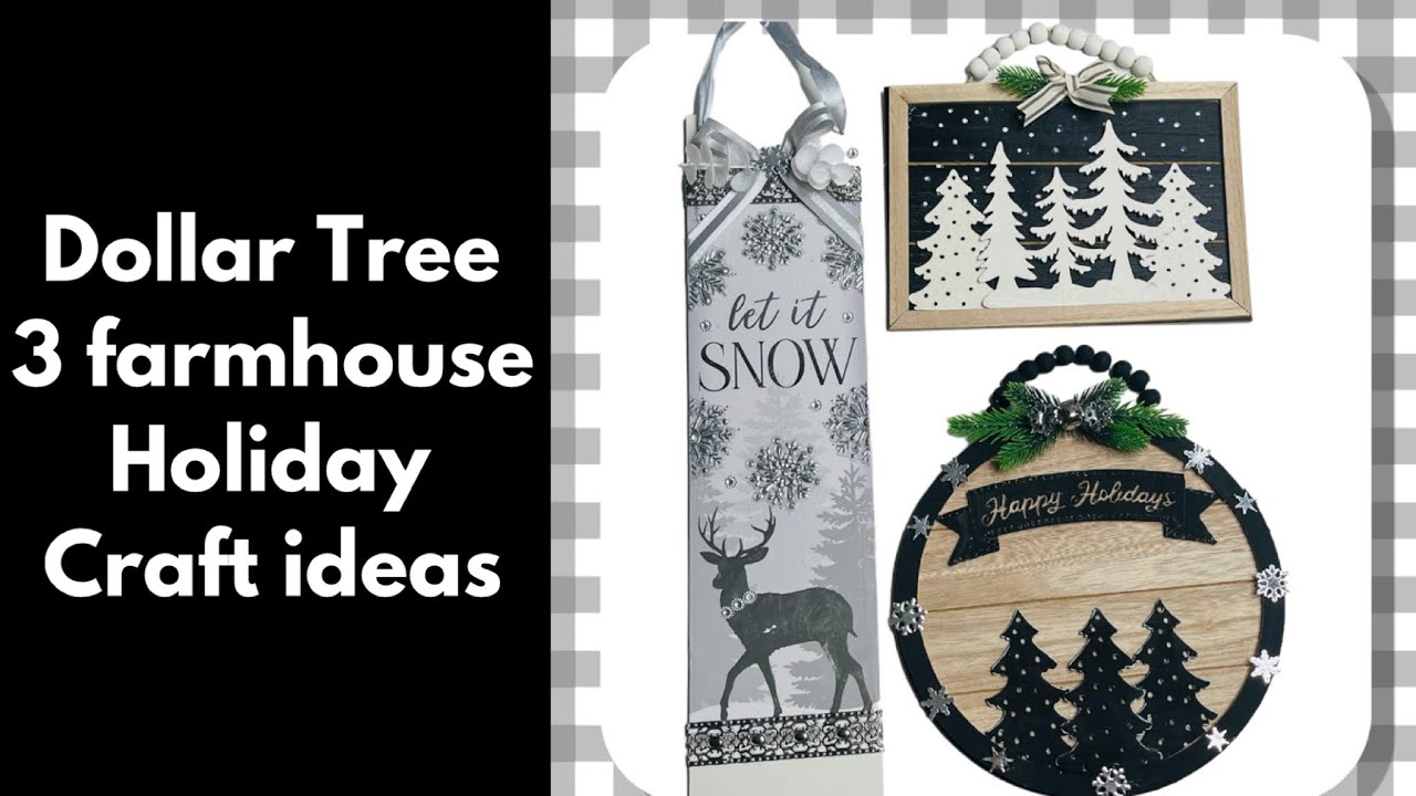 Farmhouse Christmas DIY EASY DOLLAR TREE CRAFTS