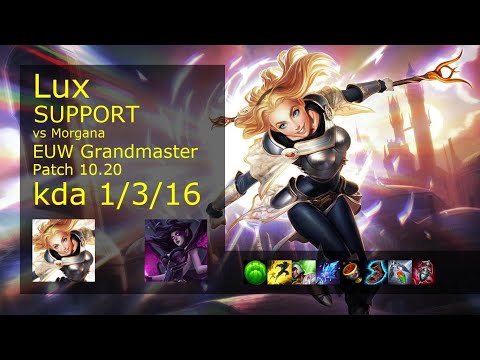 Lux Support & Twitch vs Morgana & Caitlyn - EUW Grandmaster 1/3/16 Patch 10.20 Gameplay