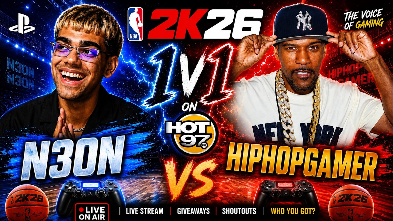 N3ON & HipHopGamer Play NBA 2K — LeBron vs Kobe 1v1 Battle!