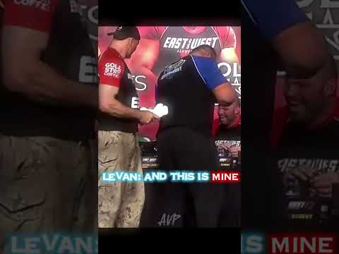 Devon Larratt VS Levan Saginashvili Funniest moment | #armwrestling #edit