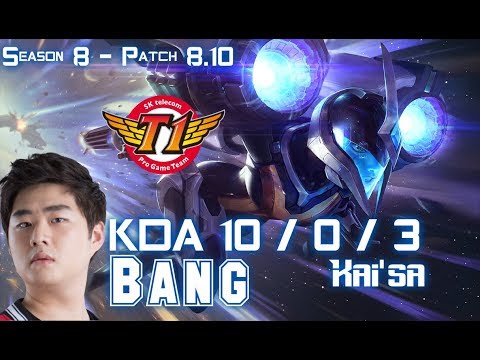 SKT T1 Bang KAI'SA vs ASHE ADC - Patch 8.10 KR Ranked