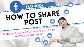 Paano Mag Share ng Post from Facebook Business Page to Profile and vice-versa- Beginner Tutorial