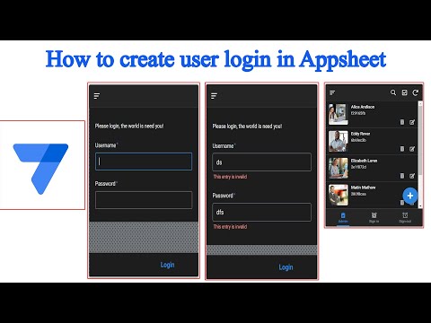 Create A Simple Employees Tracking App With No Code Part 2 Create User Login Page
