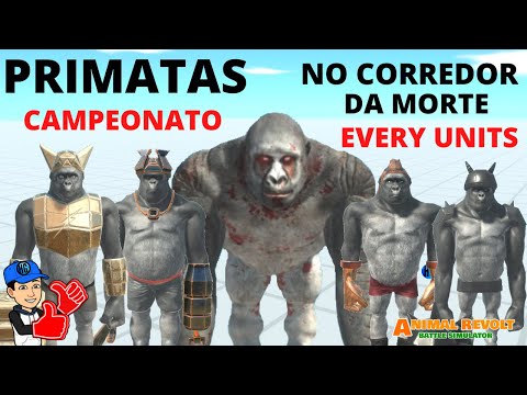 Primatas Campeonato Every Units Corredor da Morte - Animal Revolt Battle Simulator