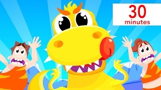 Baby T-Rex and the Dinosaur Dance, Baby Shark, Finger Family, and more! | Kids Songs Compilation