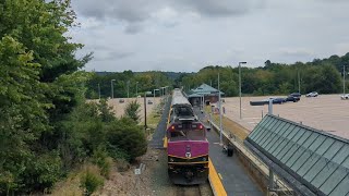 MBTA commuter rail at Forge Park in Franklin MA. 9/1/24
