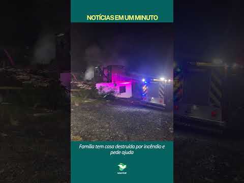 Solidariedade: Incêndio destrói casa de 210m² e família perde tudo em Witmarsum