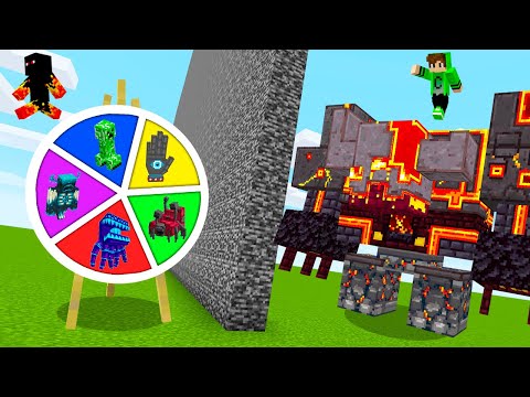 Trolei com ROLETA na BATALHA DE MOBS do MINECRAFT