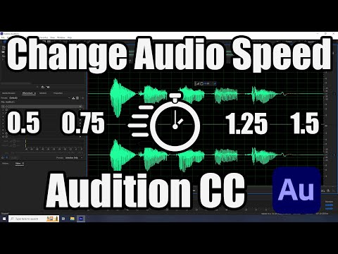 How to change audio speed in Adobe Audition