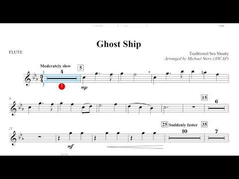 Ghost Ship (Michael Story) Flute Play Along