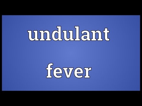 Undulant fever Meaning