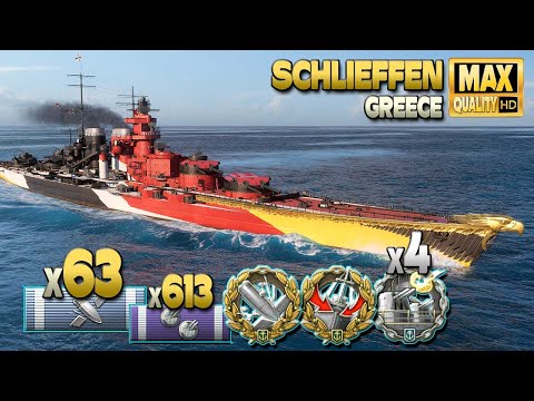Battleship Schlieffen: Patient waiting to destroy 2 superships - World of Warships