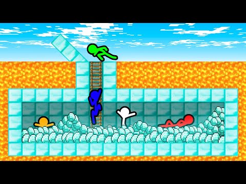 Stickman VS Minecraft: Lava Secret Diamond Base Challenge - AVM Shorts Animation