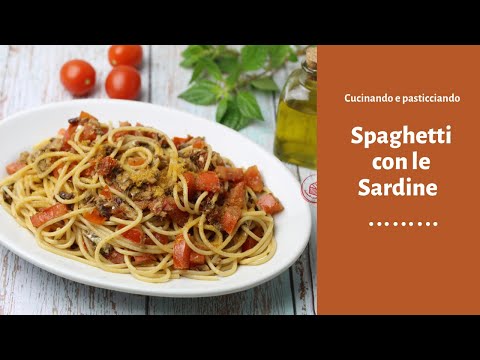 SPAGHETTI CON LE SARDINE-RICETTA FACILE FACILE๐๐๐