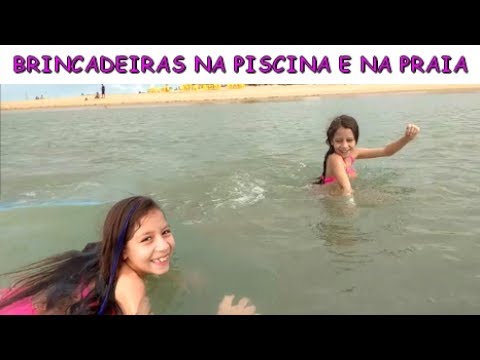 BRINCADEIRAS NA PISCINA E NA PRAIA - VIAGEM PARTE 4
