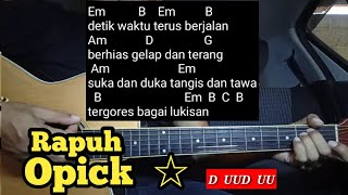 Download lagu Kunci Gitar Rapuh - Opick ( Tutorial Untuk Pemula ) By DE Kunta mp3